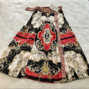 Zara mid length skirt with belt